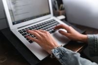Kaboompics - Woman working on the laptop