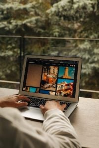 Kaboompics - Remote Work Laptop Workspace At Desk By Window