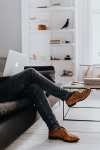 Kaboompics - Man Working in Scandi Apartment