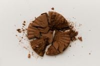 Kaboompics - Crushed Brown Eyeshadow Powder on White Background
