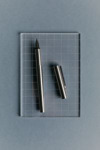 Kaboompics - Fountain Pen Resting on Clear Acrylic Tray
