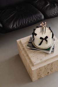 Kaboompics - Celebration Cake on a Travertine Coffee Table