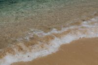 Kaboompics - Foamy Wave Breaking Along Sandy Shore