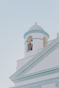 Kaboompics - Pale Blue Church Dome and Bell Tower in Calasetta
