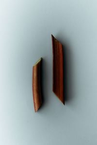 Kaboompics - Rhubarb Stalks on Blue Background