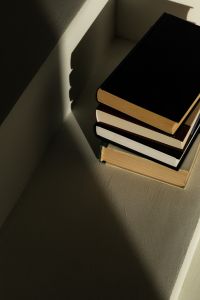 Kaboompics - Close-Up Stack of Books in Calm Minimalist Interior