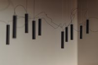 Kaboompics - Black Linear Pendant Lights with Artistic Cords