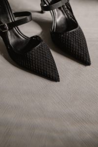 Kaboompics - Close-Up of Black Woven Pointed Heels