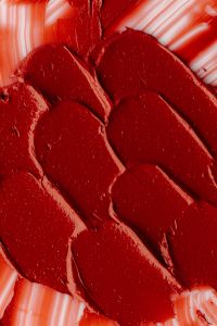 Kaboompics - Red Lipstick Texture with Brush Lines