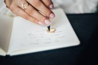 Kaboompics - Woman writing in a notebook