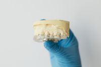 Kaboompics - Clear Occlusal Splint Fitted to Plaster Dental Model