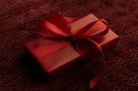 Kaboompics - Cluster of Burgundy Satin Ribbon Bows