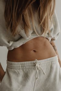 Kaboompics - Minimalist Neutral Sweatshirt and Joggers Detail