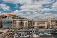 Kaboompics - Naples Marina With Yacht Masts and Historic Waterfront Hotels