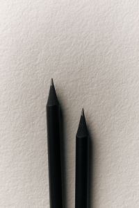 Kaboompics - Two Black Pencils on White Background