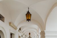 Kaboompics - Old Hanging Street Lamp Under an Arched Ceiling