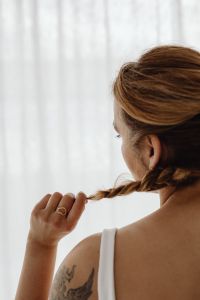 Kaboompics - Side View of Woman Holding the End of a Braid