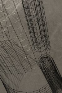 Kaboompics - Abstract Wire Grid Cylinders and Geometric Forms