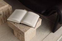 Kaboompics - Black Sofa and Wine Glasses on Neutral Coffee Table
