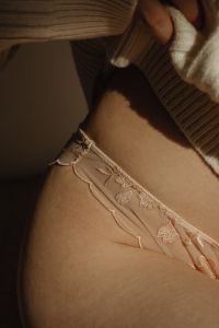 Kaboompics - Beige Lace Panties in Soft Neutral Styling