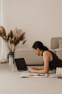 Kaboompics - Health And Wellness - Yoga and exercise at home