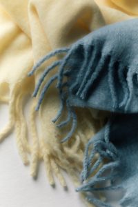 Kaboompics - Soft Blue and Cream Scarves for Winter Color Palette Inspiration