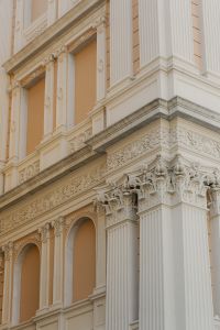 Kaboompics - Ornate Neoclassical Columns and Carved Stone Cornice in Trieste