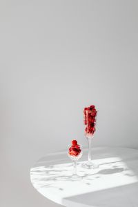 Kaboompics - Two Raspberry Glasses In Sunlight