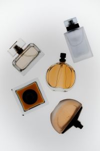 Kaboompics - Amber Perfume Bottle Isolated On White