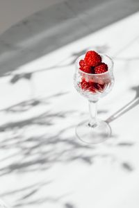 Kaboompics - Close Up Raspberry Filled Stemmed Glass