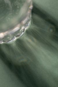 Kaboompics - Sage Green Glass Refraction Background With Copy Space