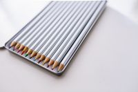 Kaboompics - Silver Colored Pencil Set as Minimalist Art Supplies