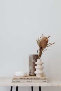 Kaboompics - Dried Flower Arrangement in White Sculptural Vase