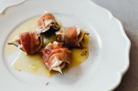 Kaboompics - Prosciutto-Wrapped Figs Drizzled With Olive Oil