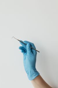 Kaboompics - Vertical Dental Explorer With White Copy Space
