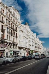 Kaboompics - White Historic Facades and City Traffic on a Central Madrid Avenue