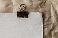 Kaboompics - Paper Sheet Mockup On Kraft Texture