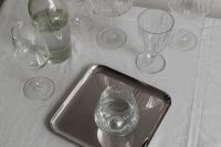 Kaboompics - Glass Bottle and Glass on Silver Tray Close-Up