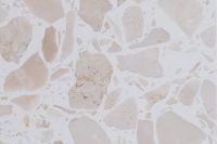 Kaboompics - Ivory Terrazzo Surface with Large Cream Stone Fragments, Minimalist Countertop Background