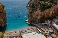 Kaboompics - Amalfi Coast Beach Club and Turquoise Cove from Above
