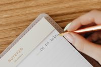 Kaboompics - Personal Planning Notes Written in Open Notebook
