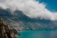 Kaboompics - Cloud-Covered Amalfi Coast Mountains above Turquoise Sea