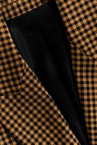 Kaboompics - Gingham Blazer Interior – Black Lining and Check Fabric