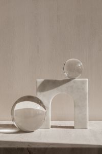 Kaboompics - Glass Sphere and Marble Arch With Copy Space