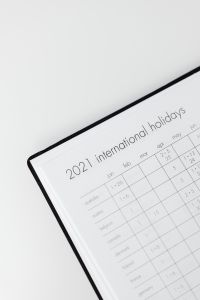 Kaboompics - Close-Up of the 2021 International Holidays Calendar