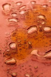 Kaboompics - Peach and Orange Skincare Liquid Bubbles