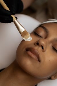 Kaboompics - Close-Up Facial Mask Application with Brush