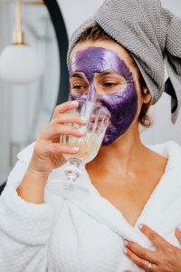 Kaboompics - Woman with facial skincare mask