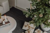 Kaboompics - Christmas Tree and Wrapped Gifts in a Bright Living Room