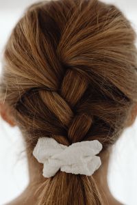 Kaboompics - Close-Up of French Braid and White Hair Scrunchie